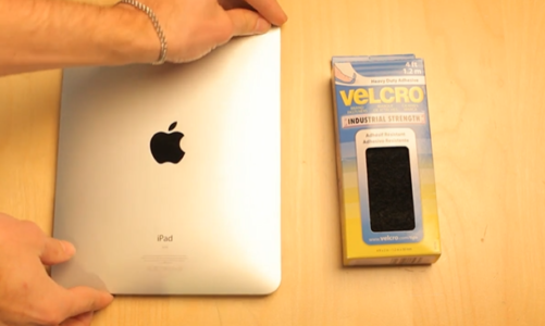 iPad + Velcro = good